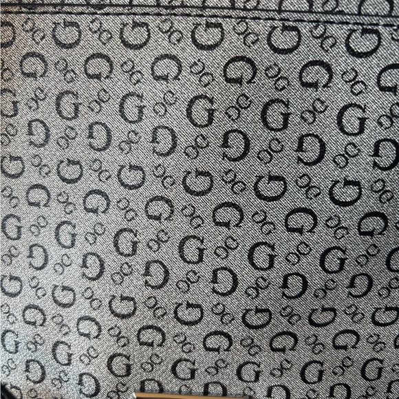Guess Black and White Monogram Satchel - Picture 5 of 11